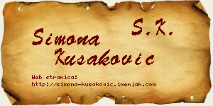 Simona Kušaković vizit kartica